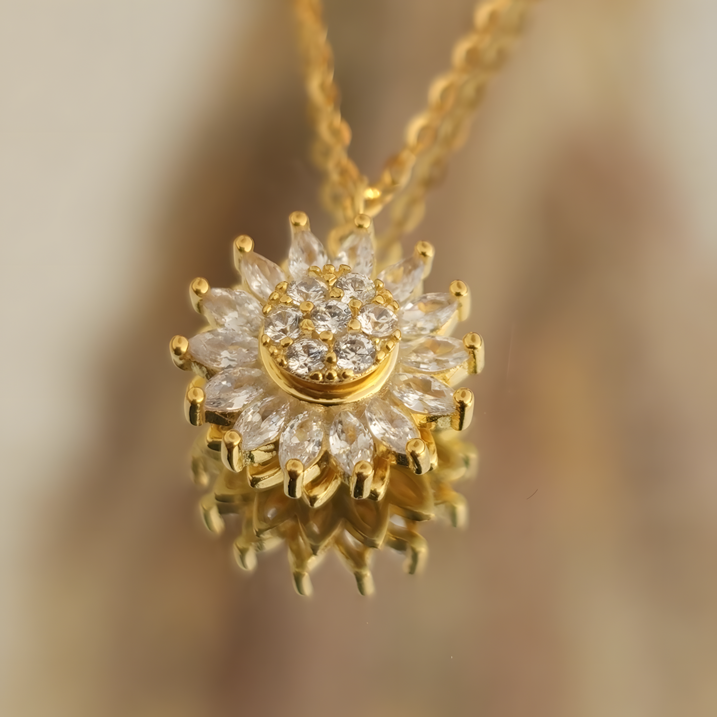 Sunflower Necklace, Love and Calm in Every Spin