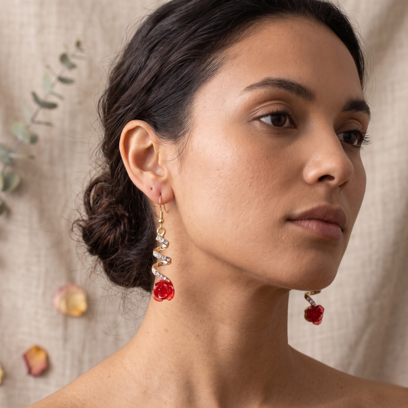 Matching Rose Earrings