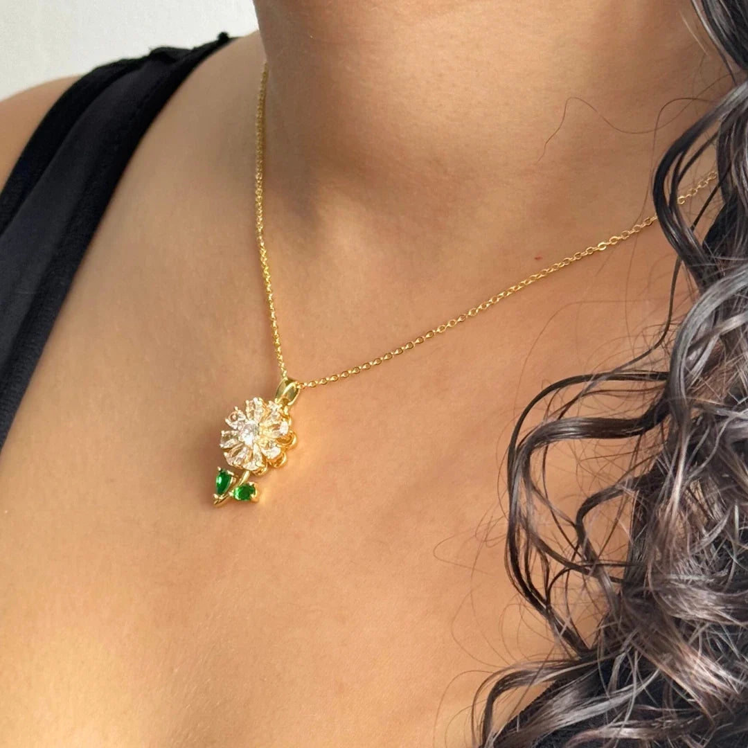 Spinning Sunflower Necklace