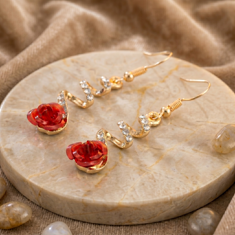 Matching Rose Earrings