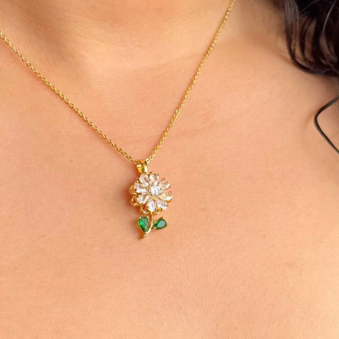 Spinning Sunflower Necklace