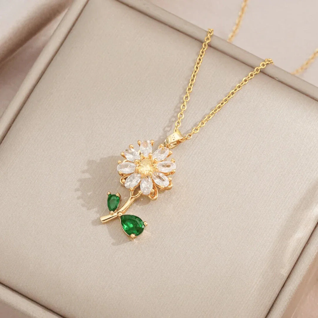Spinning Sunflower Necklace