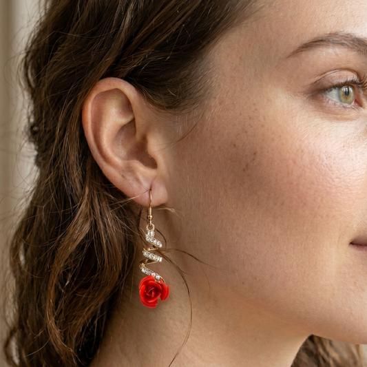 Matching Rose Earrings