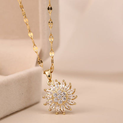 Sunflower Necklace, Love and Calm in Every Spin