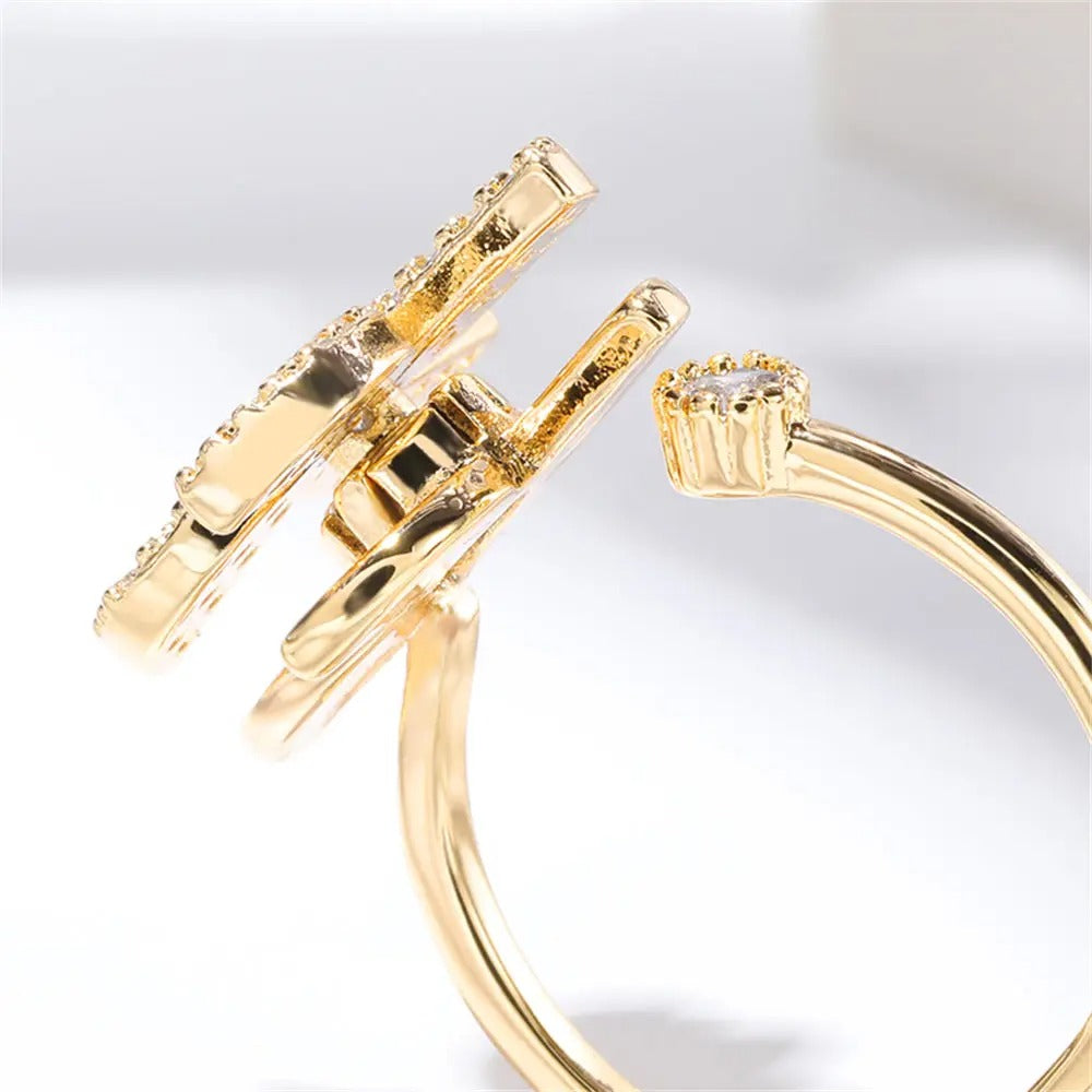 Rotating Sunflower Ring